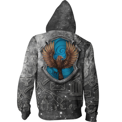 Ravenclaw Logo Harry Potter New Collection Zip Up Hoodie