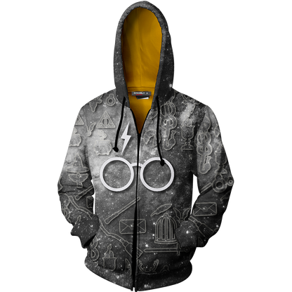 Hufflepuff Logo Harry Potter New Collection Zip Up Hoodie