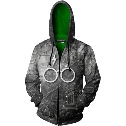 Slytherin Logo Harry Potter New Collection Zip Up Hoodie