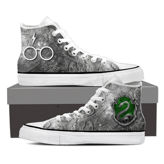 The Slytherin Snake Harry Potter High Top Shoes SIZE 47