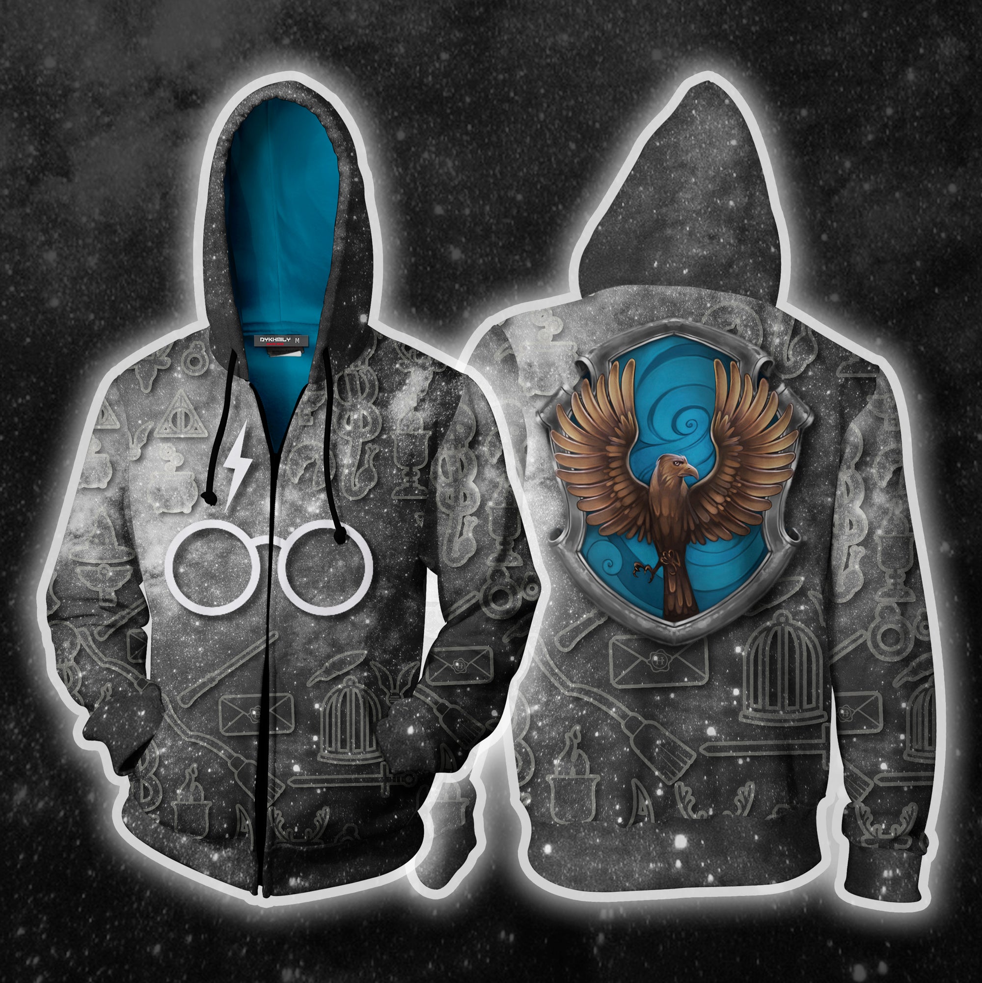 Ravenclaw Logo Harry Potter New Collection Zip Up Hoodie