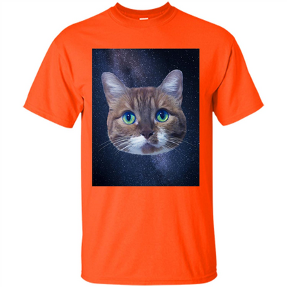 Galaxy Cat T-shirt Orange