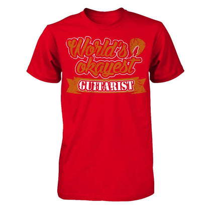 World's Okayest Guitarist Next Level - Unisex Fitted Tee Red