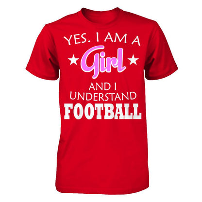 Yes. I Am A Girl And I Understand Football Next Level - Unisex Fitted Tee Red