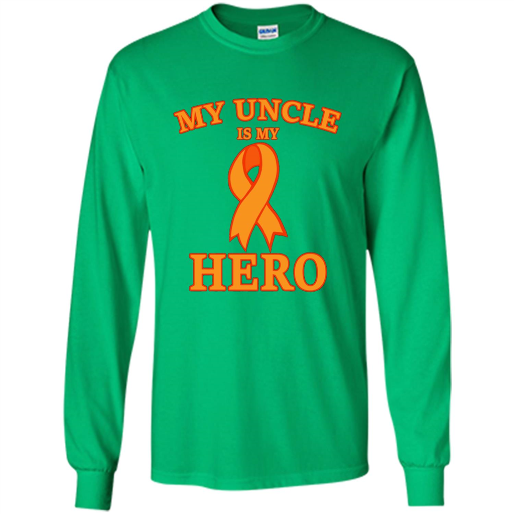 My Uncle is My Hero T-shirt Cancer Awareness T-Shirt Irish Green