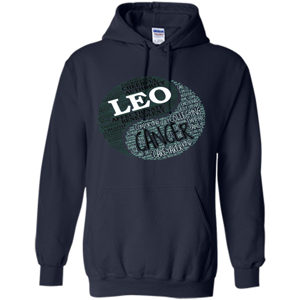 Zodiac Facts T-shirt Women Leo and Cancer T-shirt Navy