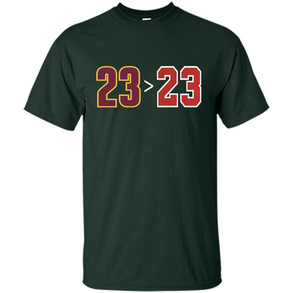 Basketball T-shirt 23 Is Greater Than 23 Forest Green