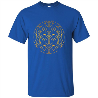 Beautiful Gold Sacred Geometry T-shirt Royal