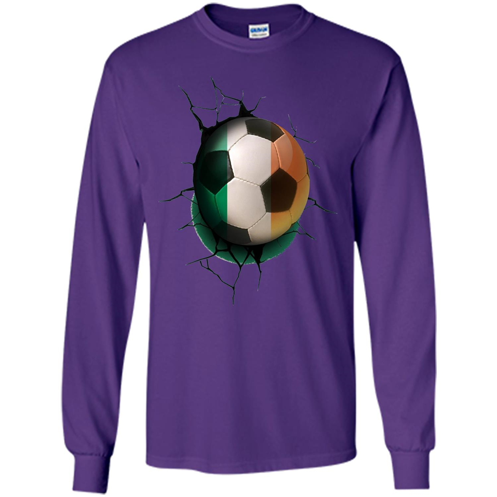 Ireland Football Soccer T-shirt Purple