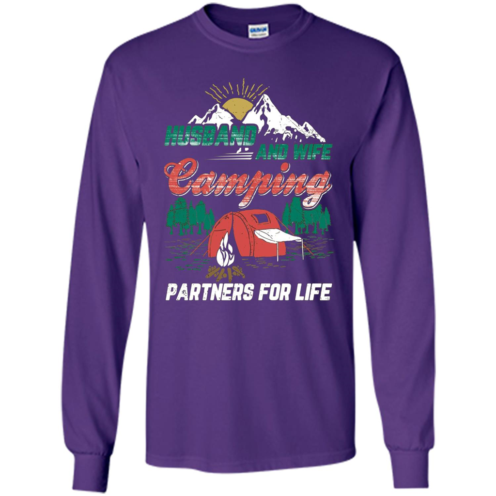 Husband And Wife T-shirt Camping Partners For Life T-Shirt