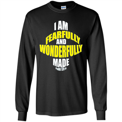Fearfully And Wonderfully Made Christian T-Shirt Black