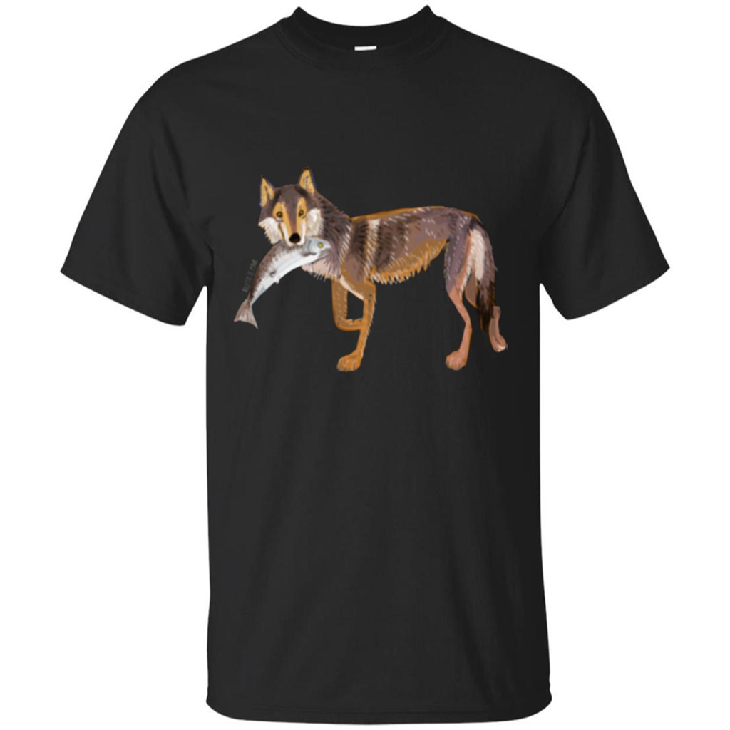 Sea Wolf T-shirt Fish and Wolf Black