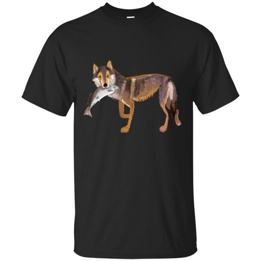 Sea Wolf T-shirt Fish and Wolf Black