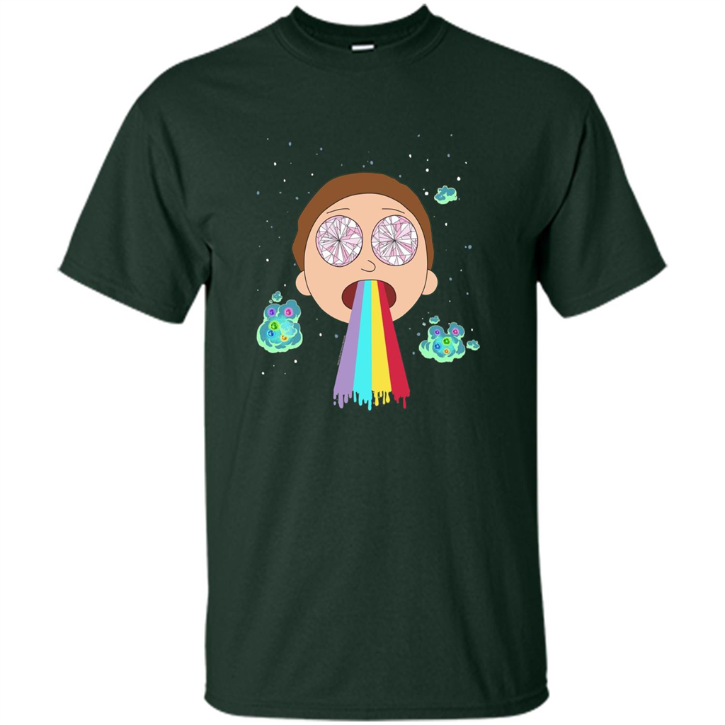 Cartoon Lovers T-shirt Space Morty Forest Green