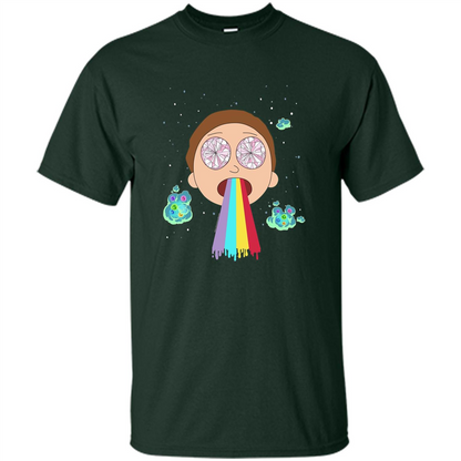 Cartoon Lovers T-shirt Space Morty Forest Green