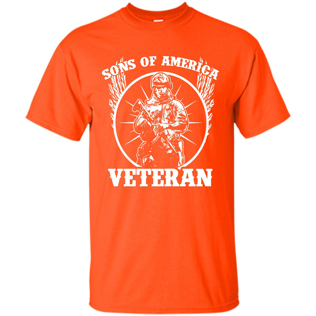Military T-shirt Sons Of America Veteran Orange