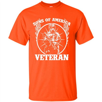 Military T-shirt Sons Of America Veteran Orange