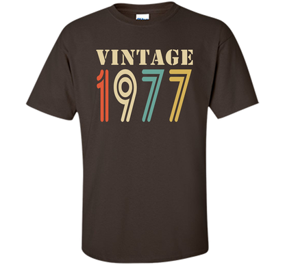 Vintage 1977 - 40th birthday gift shirt t-shirt Dark Chocolate