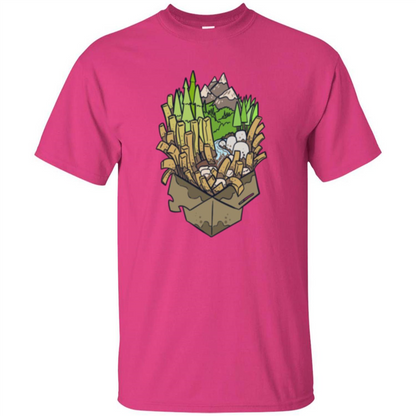 Poutine Forest T-shirt Heliconia