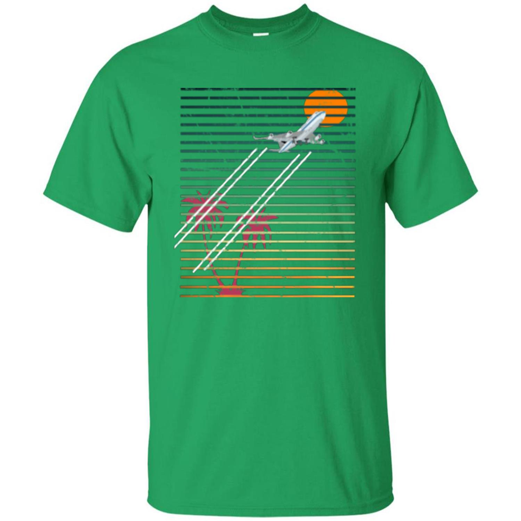 Retro Jet Sunset T-shirt Irish Green