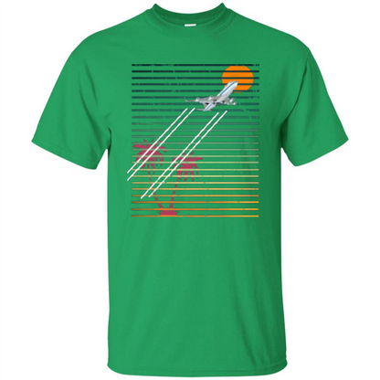 Retro Jet Sunset T-shirt Irish Green