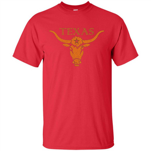 Orange Texas Longhorn Bull T-shirt