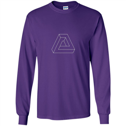 Optical Illusion - Impossible Figure T-shirt Purple