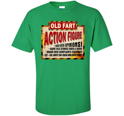 Old Fart Life Sized Action Figure T-shirt Irish Green