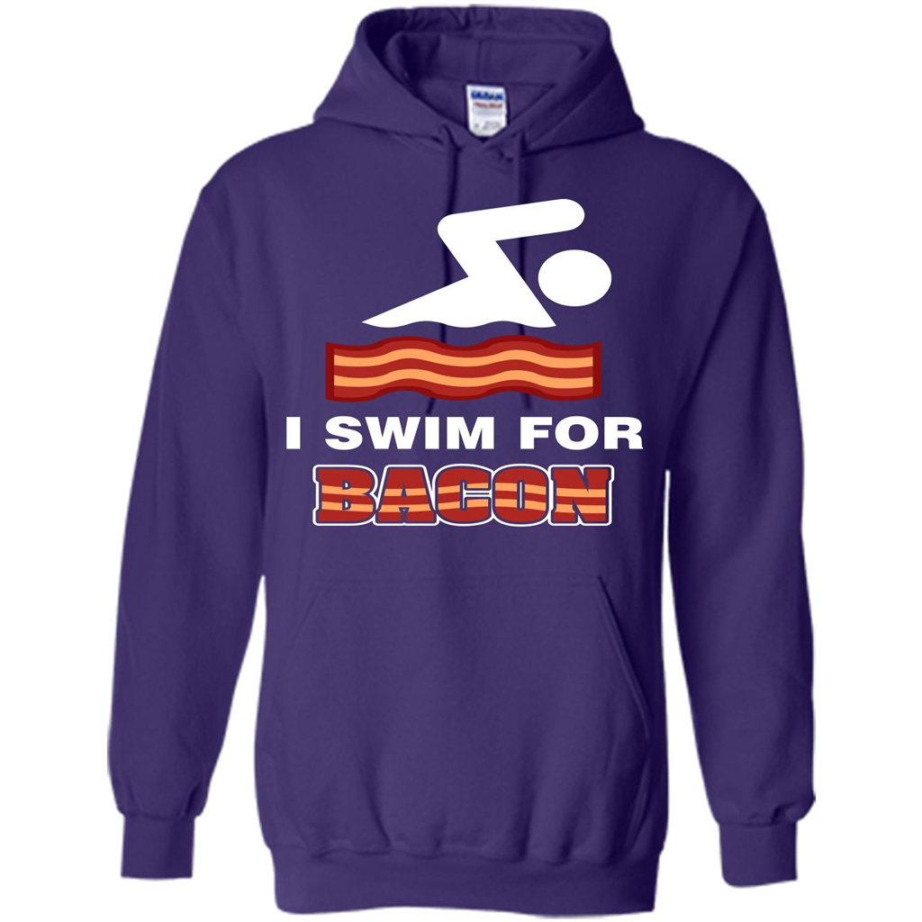 Bacon T-shirt I Swim For Bacon T-shirt Purple