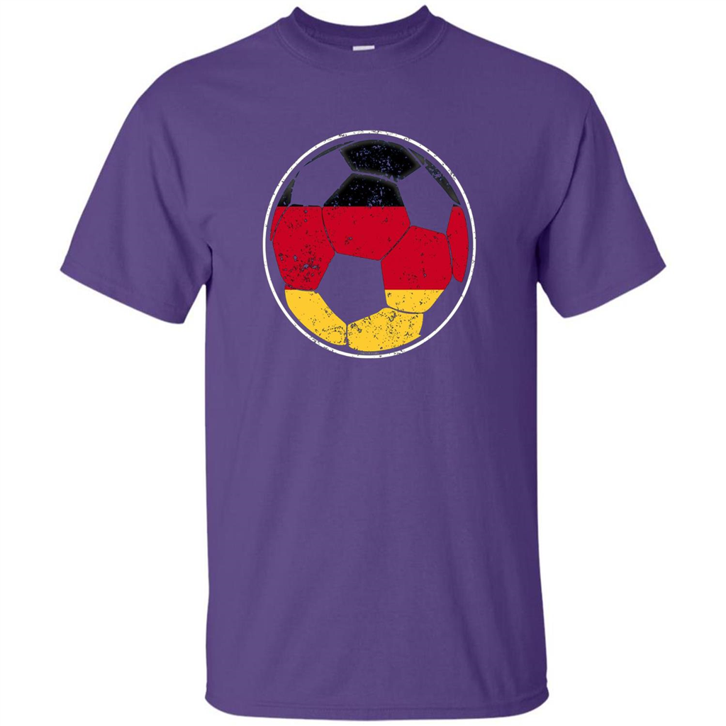 Germany Flag Soccer Ball Flag Soccer T-shirt Purple