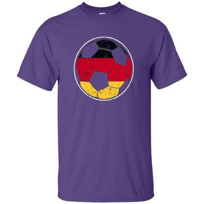 Germany Flag Soccer Ball Flag Soccer T-shirt Purple
