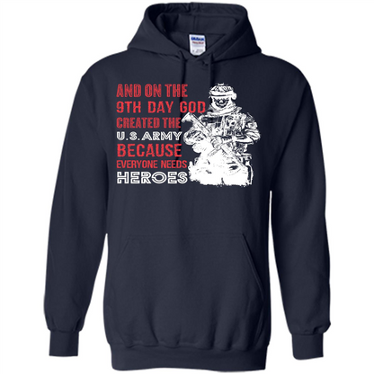 Military T-shirt And On The 9th Day God Created The U S Army Navy