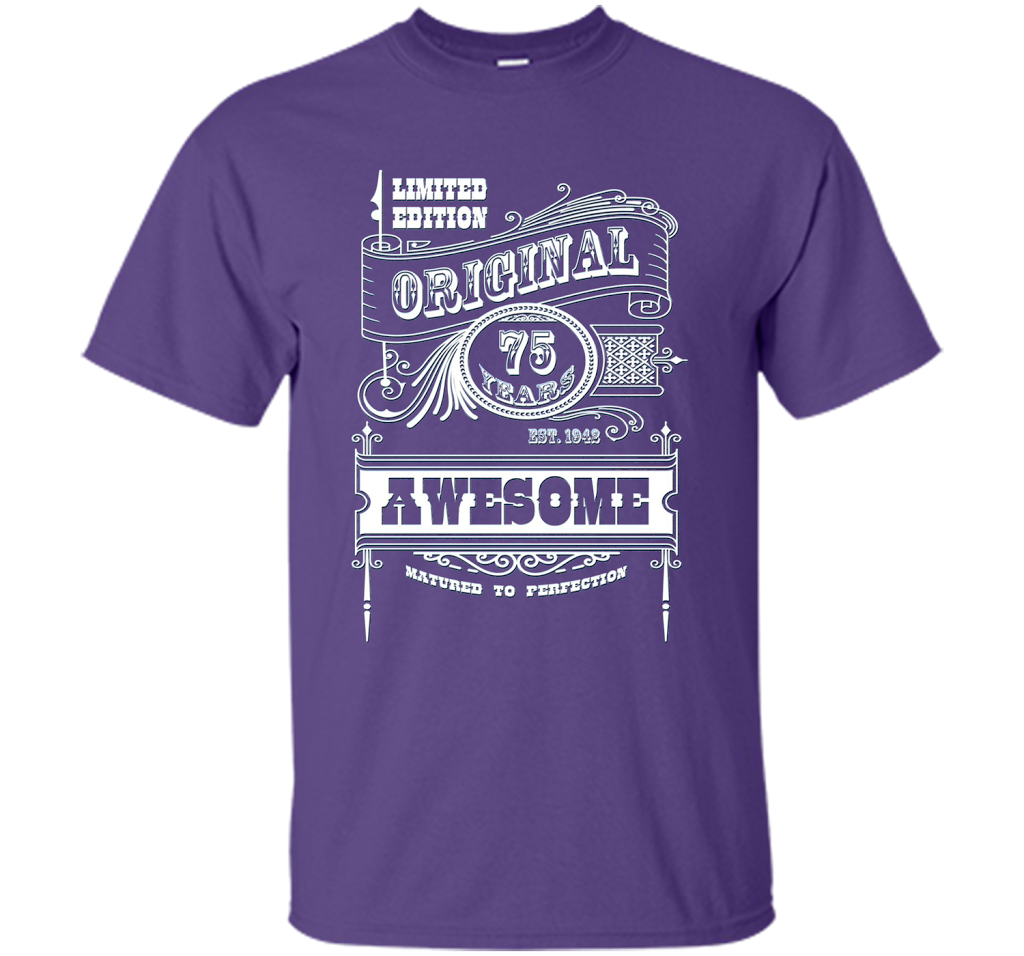 Best 75th Birthday Made in 1942 Awesome T-Shirt Gift Idea shirt Purple
