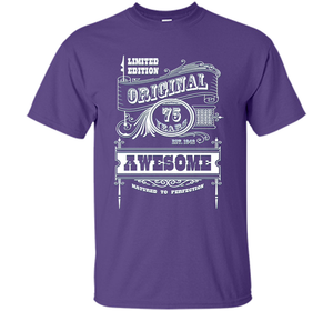 Best 75th Birthday Made in 1942 Awesome T-Shirt Gift Idea shirt