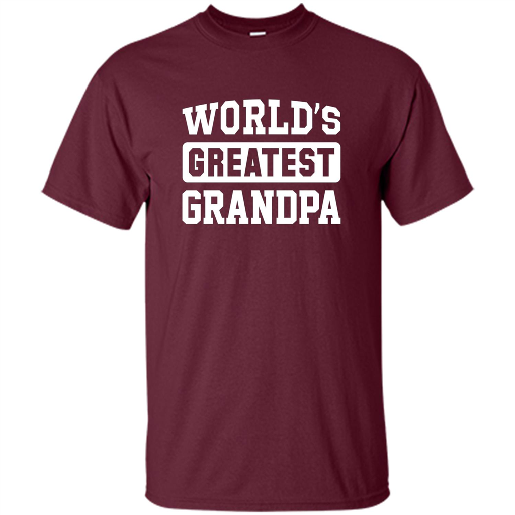 Men's World's Greatest Grandpa T-shirt Maroon
