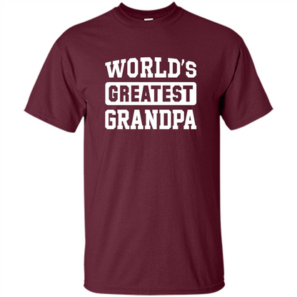 Men's World's Greatest Grandpa T-shirt Maroon