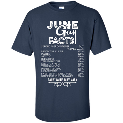 June Guy Facts T-shirt Navy
