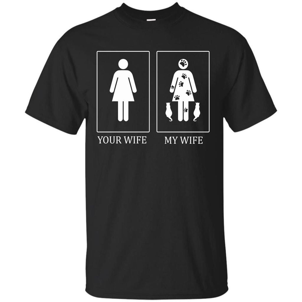 Husband T-shirt Your Wife My Wife T-shirt Black