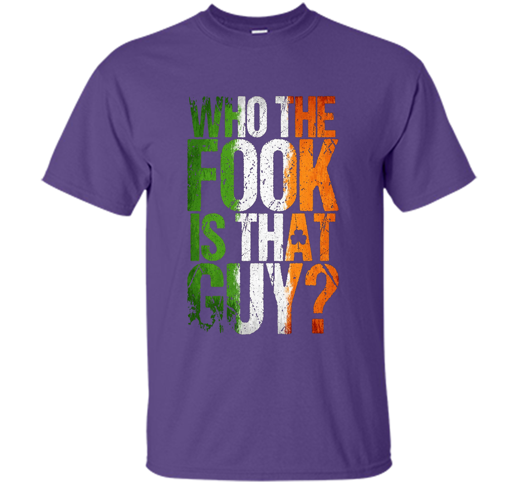 Boxing T-shirt Who The Fook Is That Guy Purple