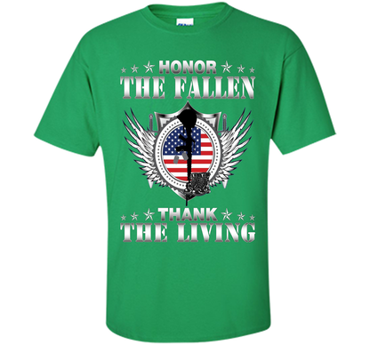 Honor The Fallen Thank The Living T-Shirt Memorial's Day t-shirt Irish Green