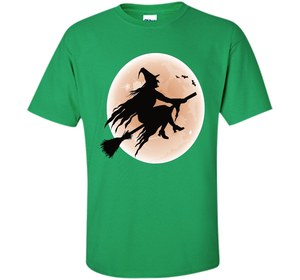 Halloween Full Moon Witch T-Shirt shirt