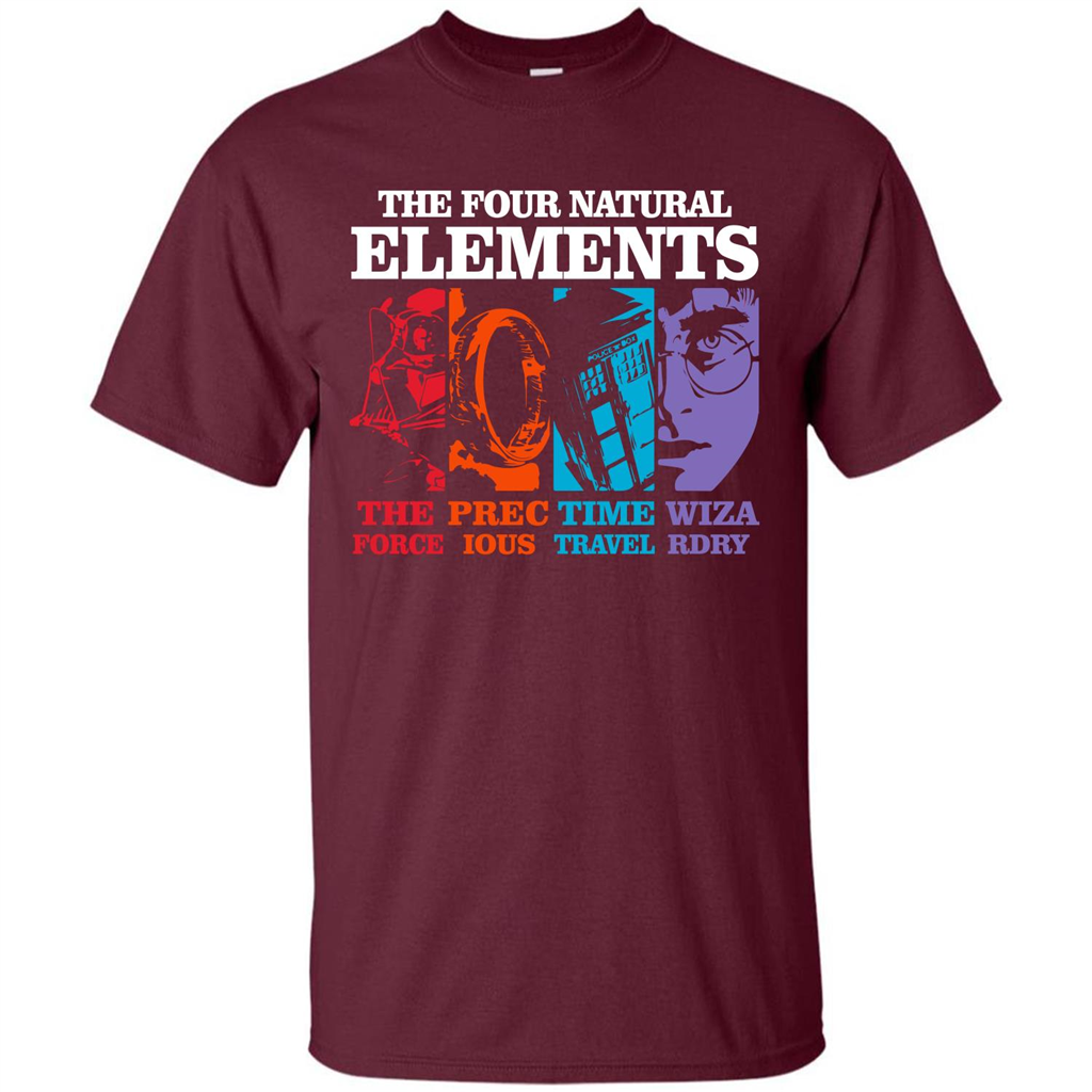 Movie T-shirt The Four Natural Elements T-shirt Maroon