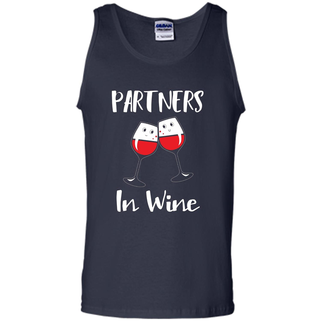 Wine Party T-shirt Partners In Wine T-shirt Navy