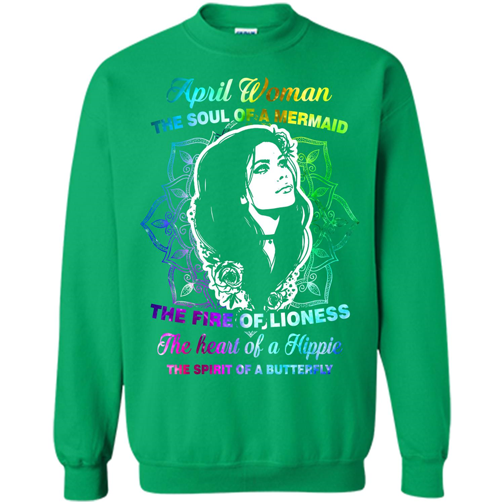 April Woman T-shirt The Heart Of A Hippie Irish Green