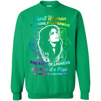 April Woman T-shirt The Heart Of A Hippie Irish Green