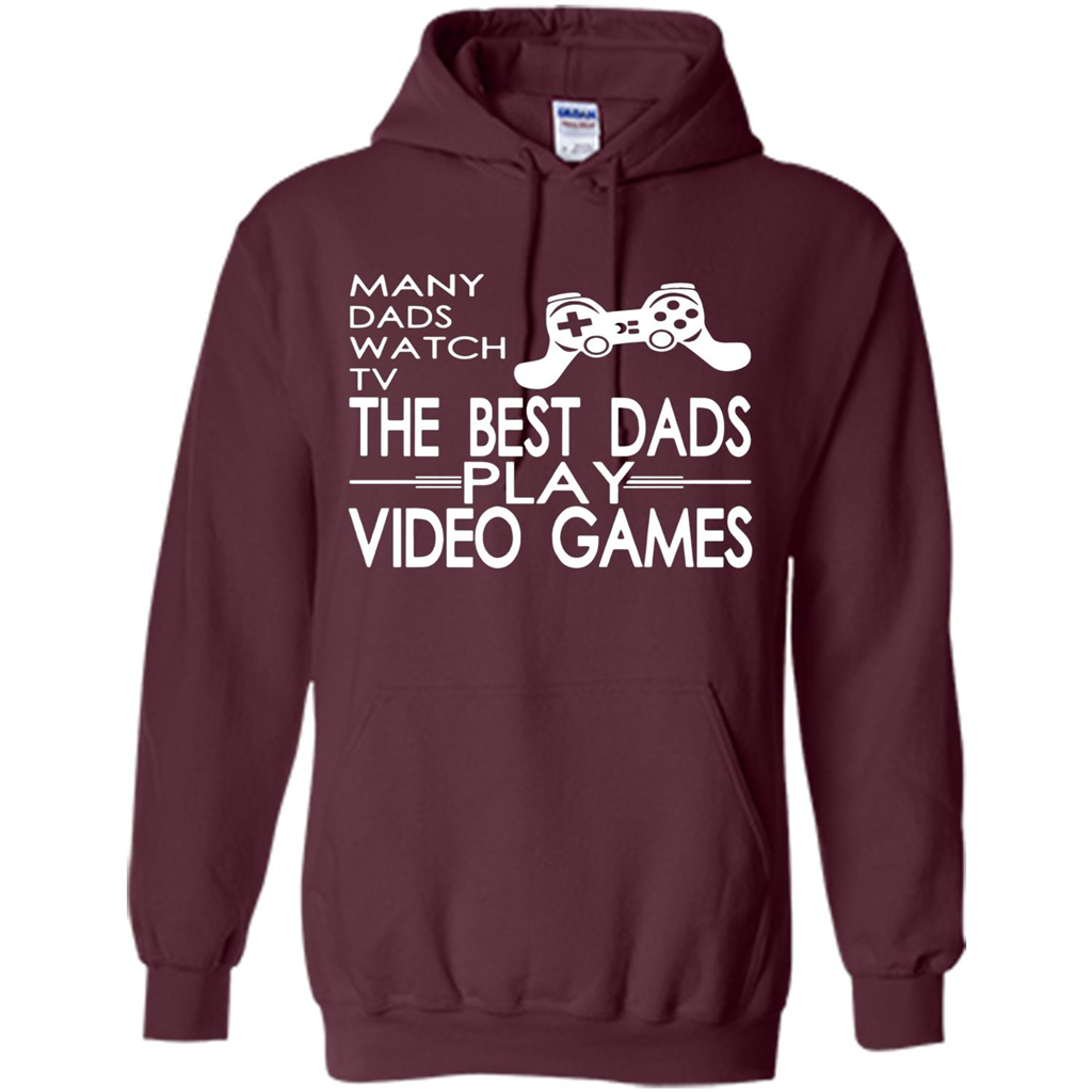 Gamer T-shirt The Best Dads Play Video Games Maroon