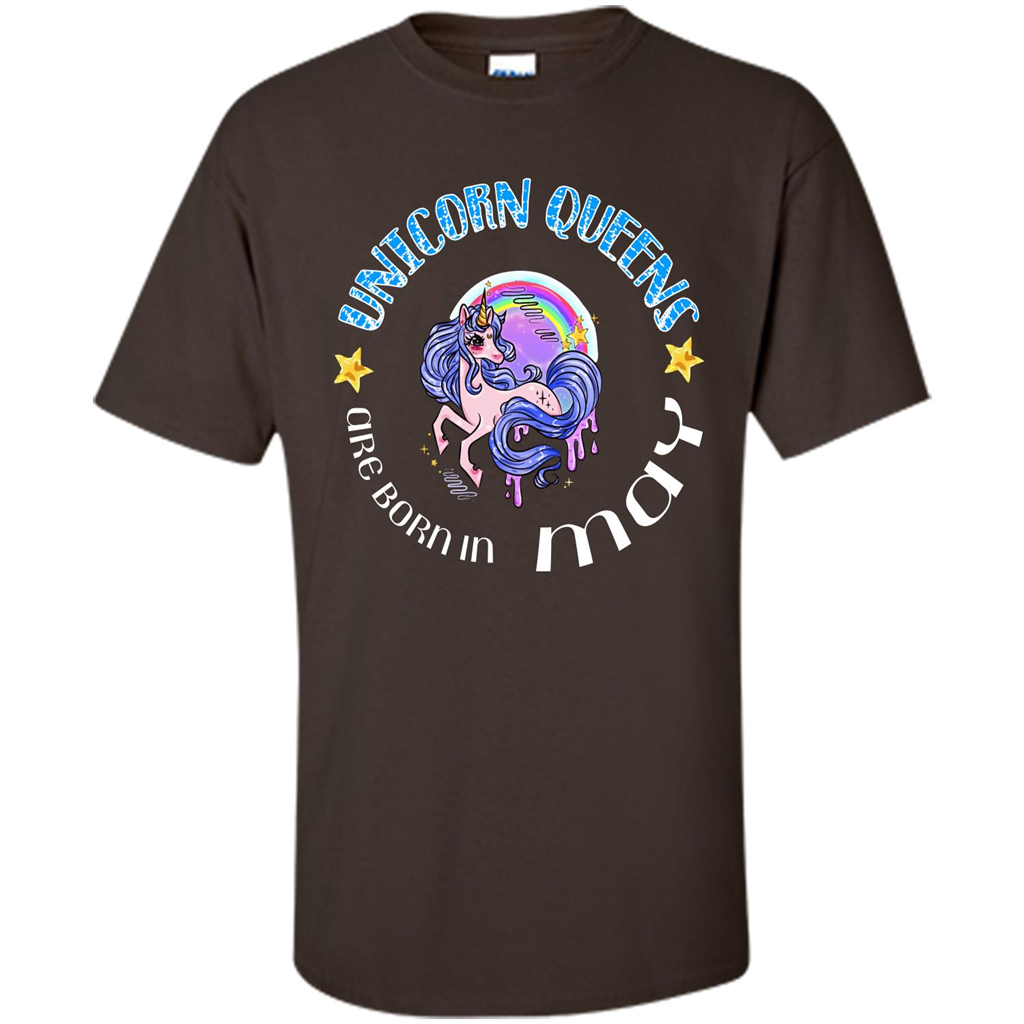 May Unicorn T-shirt Unicorn Queens Are Born May Dark Chocolate