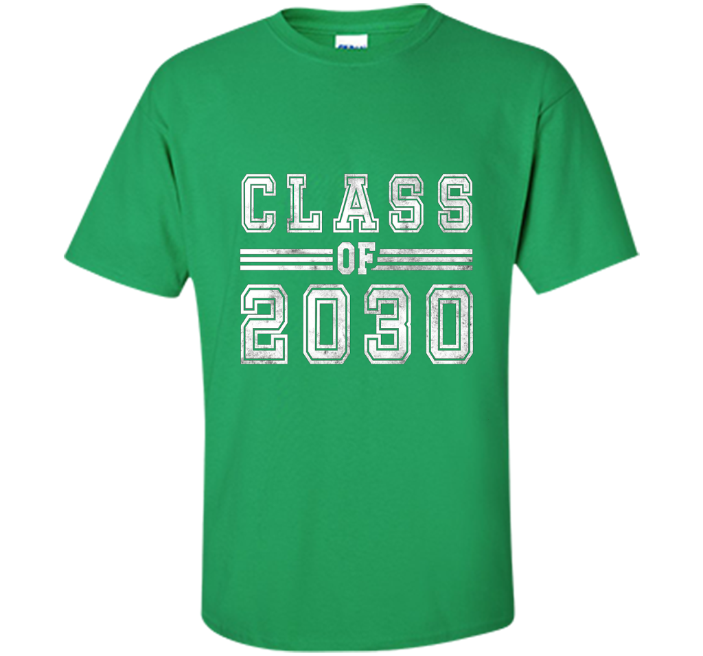 Kindergarten T-shirt Class Of 2030 Kindergarten Style T-shirt Irish Green
