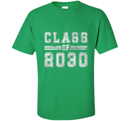 Kindergarten T-shirt Class Of 2030 Kindergarten Style T-shirt Irish Green