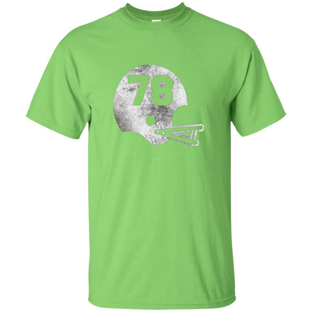 Football Number 78 T-shirt Player Number Lime